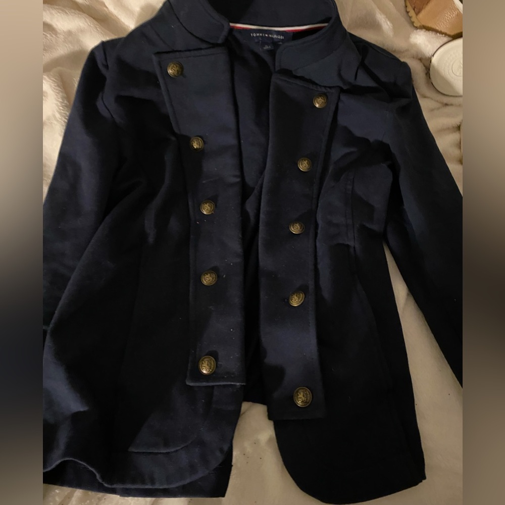 tommy hilfiger | button up | navy blue | size medium